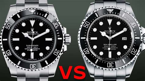 difference between rolex submariner and sea dweller 4000|seadweller vs submariner.